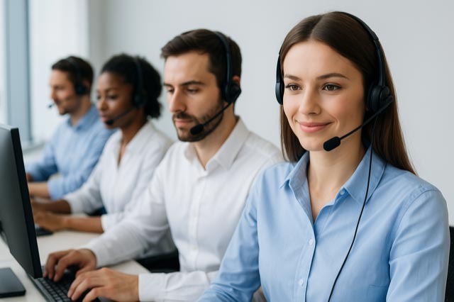 Team Telecontact aan het werk